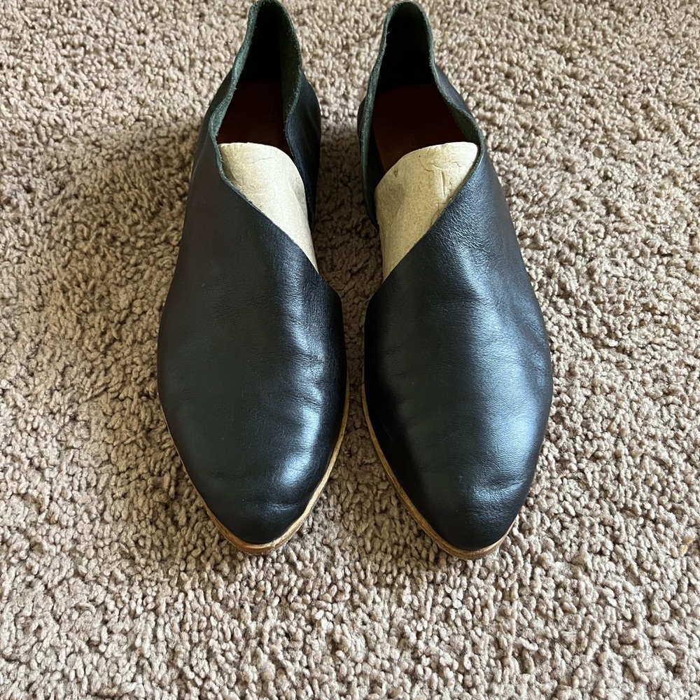 Sevilla smith leather handmade shoes free people Anthropologie clogs 6.5 7 37